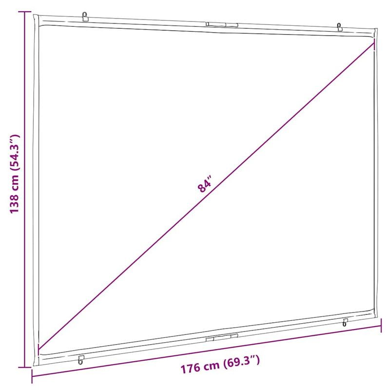 TV, Audio-Video si Foto - Videoproiectoare si accesorii - Ecrane proiectie - Ecran de proiectie suspendat pe perete 84 inch 4:3 - Infinity.ro