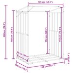 Casa si Gradina - Termice - Sobe, Seminee si accesorii - Accesorii seminee si sobe - Suport pentru lemne de foc cu capac de ploaie Otel galvanizat - Infinity.ro