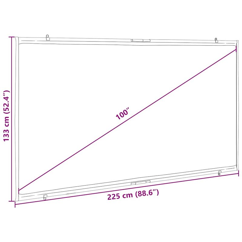 TV, Audio-Video si Foto - Videoproiectoare si accesorii - Ecrane proiectie - Ecran de proiectie suspendat pe perete 100 inch 16:9 - Infinity.ro