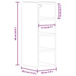 Casa si Gradina - Mobilier - Comode si corpuri - Corpuri bucatarie - Dulap suspendat, gri sonoma, 20x29,5x60 cm, lemn prelucrat - Infinity.ro