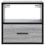 Casa si Gradina - Mobilier - Comode si corpuri - Noptiere - Noptiera montata pe perete gri Sonoma 40x31x39,5 cm - Infinity.ro