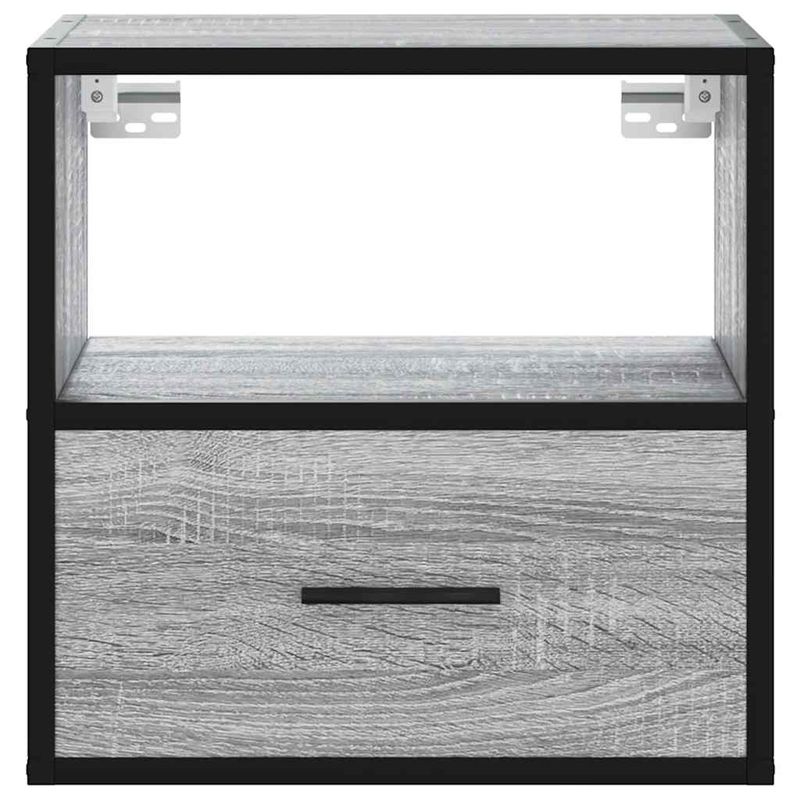 Casa si Gradina - Mobilier - Comode si corpuri - Noptiere - Noptiera montata pe perete gri Sonoma 40x31x39,5 cm - Infinity.ro