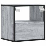 Casa si Gradina - Mobilier - Comode si corpuri - Noptiere - Noptiera montata pe perete gri Sonoma 40x31x39,5 cm - Infinity.ro
