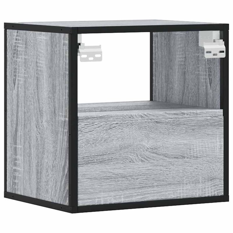 Casa si Gradina - Mobilier - Comode si corpuri - Noptiere - Noptiera montata pe perete gri Sonoma 40x31x39,5 cm - Infinity.ro