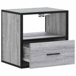 Casa si Gradina - Mobilier - Comode si corpuri - Noptiere - Noptiera montata pe perete gri Sonoma 40x31x39,5 cm - Infinity.ro