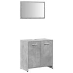Casa si Gradina - Mobilier - Mobilier baie - Comode baie - Dulap de baie cu oglinda, gri beton, lemn prelucrat - Infinity.ro