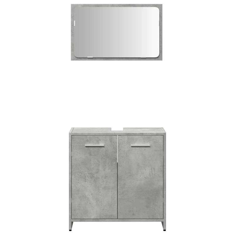 Casa si Gradina - Mobilier - Mobilier baie - Comode baie - Dulap de baie cu oglinda, gri beton, lemn prelucrat - Infinity.ro