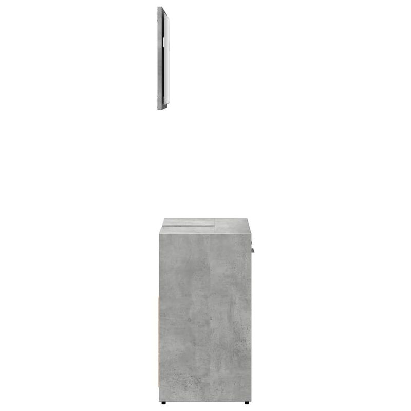 Casa si Gradina - Mobilier - Mobilier baie - Comode baie - Dulap de baie cu oglinda, gri beton, lemn prelucrat - Infinity.ro