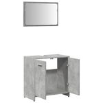 Casa si Gradina - Mobilier - Mobilier baie - Comode baie - Dulap de baie cu oglinda, gri beton, lemn prelucrat - Infinity.ro