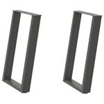 Casa si Gradina - Mobilier - Feronerie si accesorii mobila - Picioare pentru masa in forma de U, 2 buc Antracit Otel, mărime 60x(72-73) cm - Infinity.ro