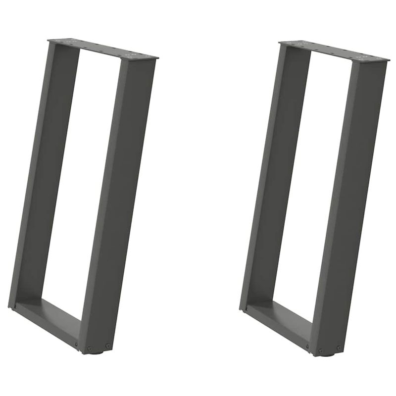 Casa si Gradina - Mobilier - Feronerie si accesorii mobila - Picioare pentru masa in forma de U, 2 buc Antracit Otel, mărime 60x(72-73) cm - Infinity.ro