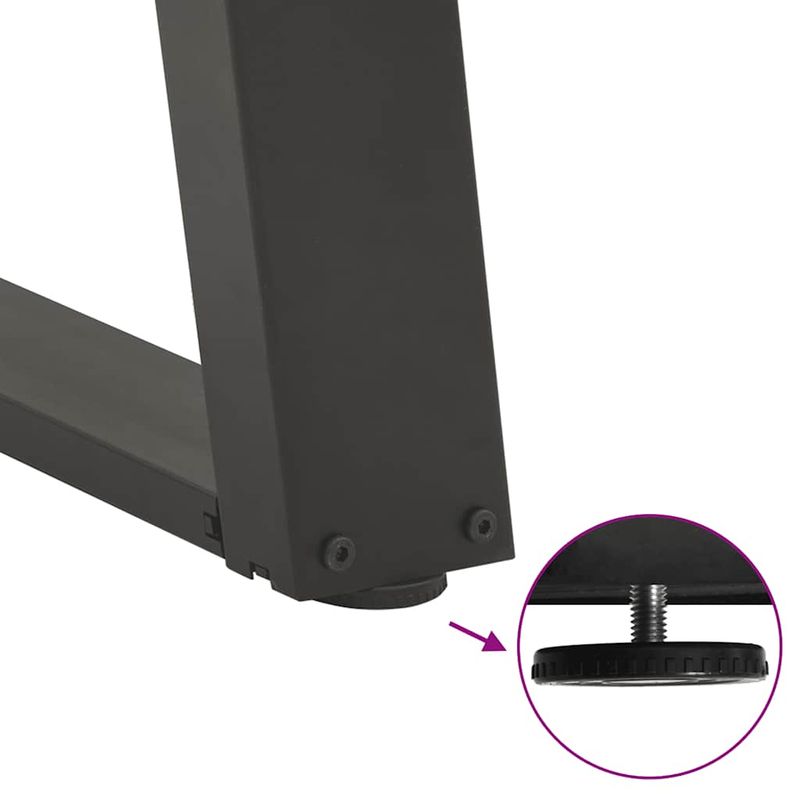 Casa si Gradina - Mobilier - Feronerie si accesorii mobila - Picioare pentru masa in forma de U, 2 buc Antracit Otel, mărime 60x(72-73) cm - Infinity.ro