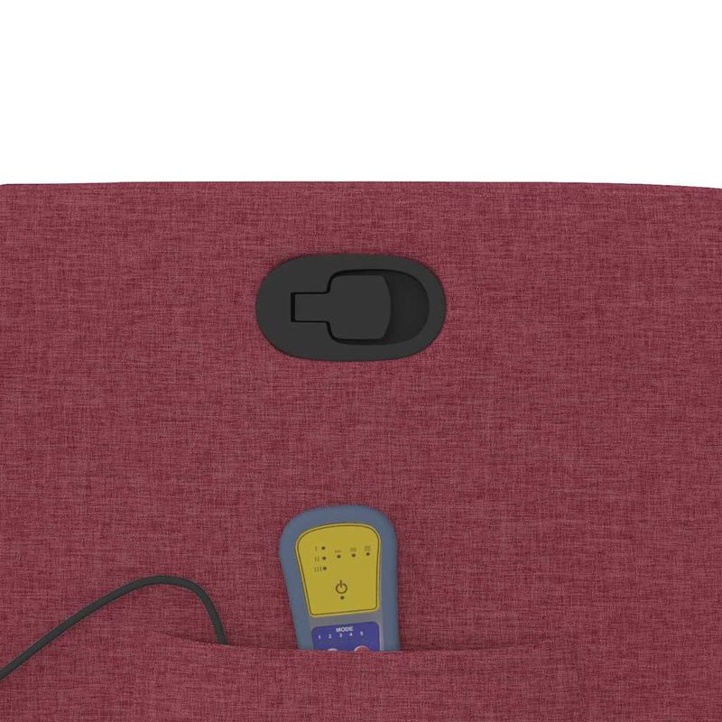 Ingrijire personala si Cosmetice - Sanatate si wellness - Articole wellness - Fotolii de masaj - Fotoliu rabatabil de masaj cu ridicare, rosu vin, textil - Infinity.ro