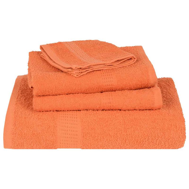 Casa si Gradina - Textile si covoare - Textile baie - Prosoape - Prosoape pentru sauna 4 buc Portocaliu 360 g/m² 100% bumbac - Infinity.ro