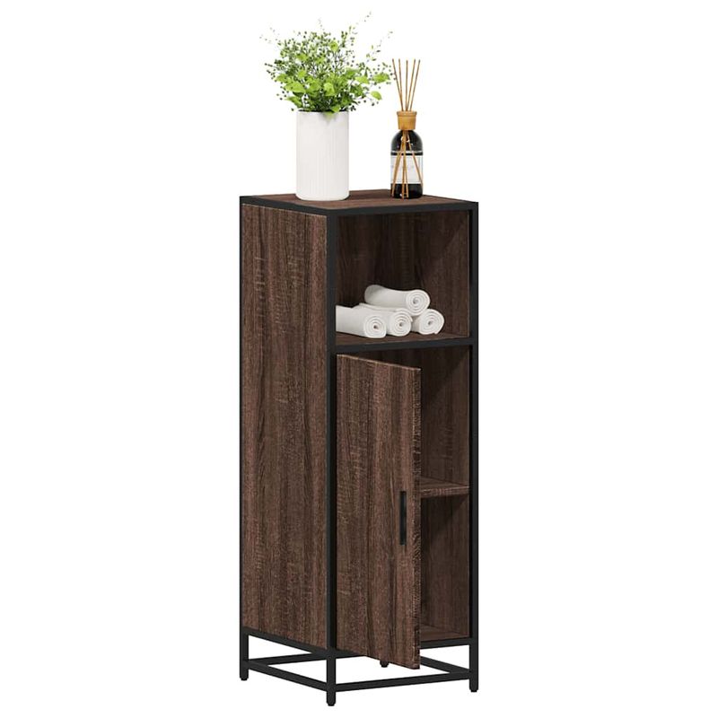 Casa si Gradina - Mobilier - Mobilier baie - Comode baie - Dulap de baie, stejar maro, 35x37,5x100 cm, lemn prelucrat - Infinity.ro