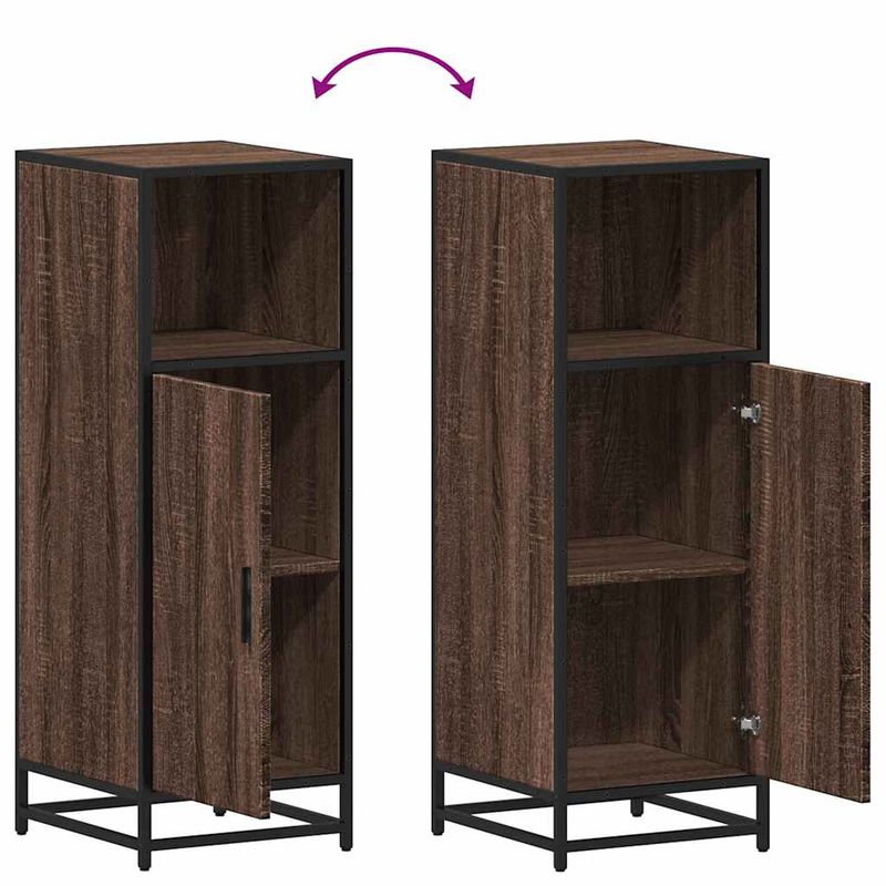 Casa si Gradina - Mobilier - Mobilier baie - Comode baie - Dulap de baie, stejar maro, 35x37,5x100 cm, lemn prelucrat - Infinity.ro