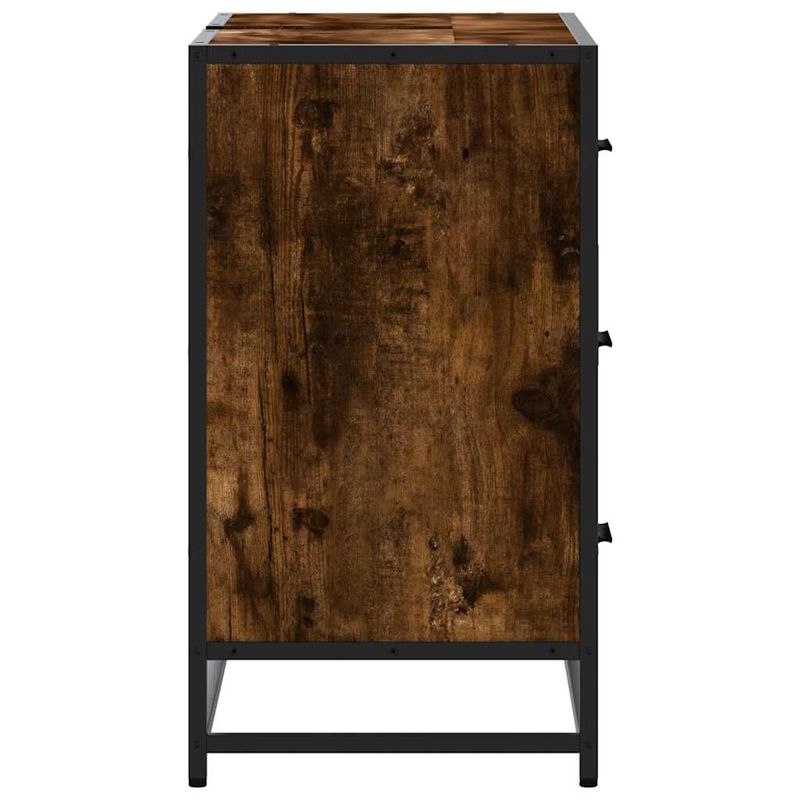 Casa si Gradina - Mobilier - Mobilier baie - Comode baie - Dulap chiuveta de baie stejar fumuriu 80x33x60 cm lemn compozit - Infinity.ro