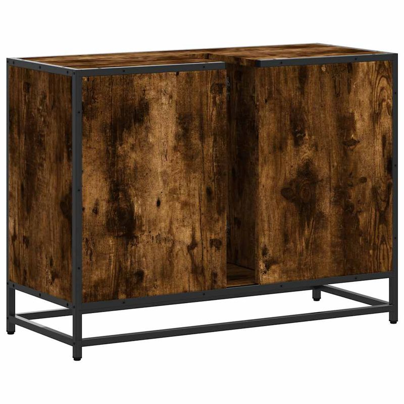 Casa si Gradina - Mobilier - Mobilier baie - Comode baie - Dulap chiuveta de baie stejar fumuriu 80x33x60 cm lemn compozit - Infinity.ro