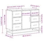 Casa si Gradina - Mobilier - Mobilier baie - Comode baie - Dulap chiuveta de baie stejar fumuriu 80x33x60 cm lemn compozit - Infinity.ro
