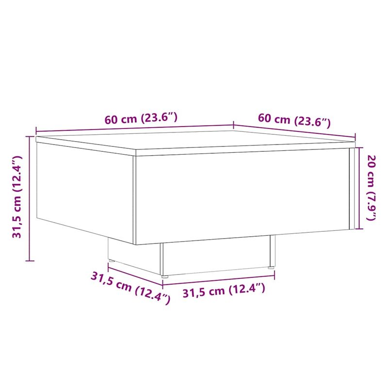 Casa si Gradina - Mobilier - Mese si birouri - Masute de cafea - Masuta de cafea, lemn vechi, 60x60x31,5 cm, lemn prelucrat - Infinity.ro