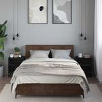 Casa si Gradina - Mobilier - Comode si corpuri - Noptiere - Noptiere 2 buc Negru 40x31x50 cm Lemn si metal prelucrat - Infinity.ro