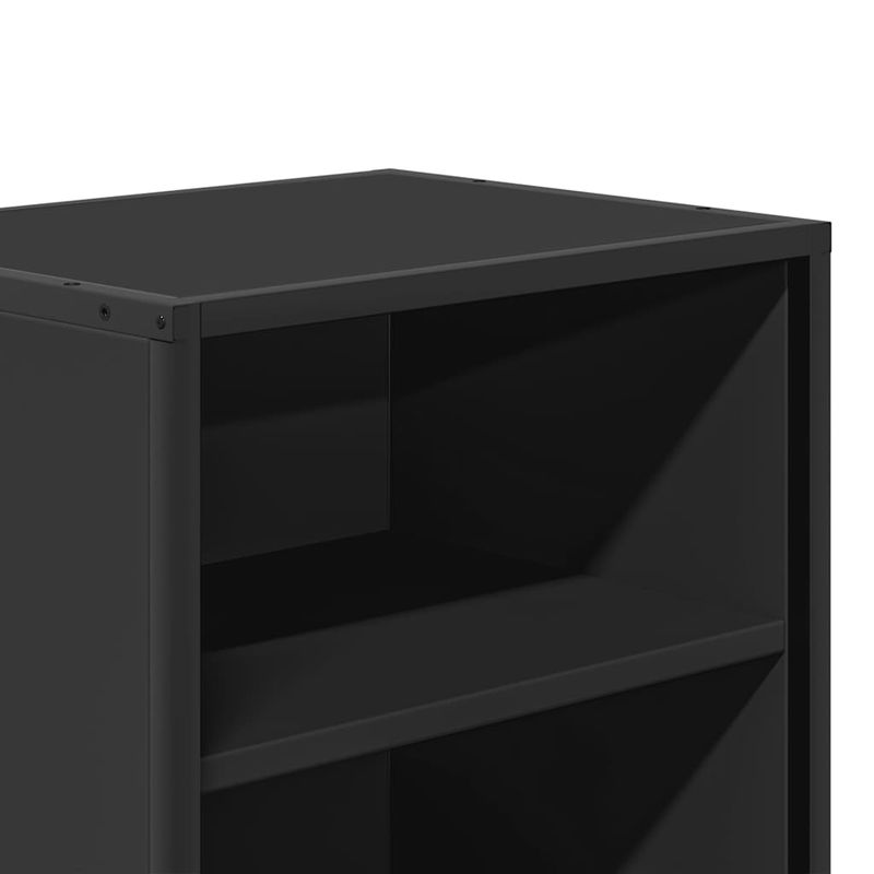 Casa si Gradina - Mobilier - Comode si corpuri - Noptiere - Noptiere 2 buc Negru 40x31x50 cm Lemn si metal prelucrat - Infinity.ro