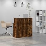 Casa si Gradina - Mobilier - Mese si birouri - Birouri - Birou de receptie stejar afumat 100x50x103,5 cm lemn prelucrat - Infinity.ro