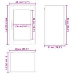 Casa si Gradina - Mobilier - Comode si corpuri - Corpuri bucatarie - Dulap de bucatarie cu usa din sticla stejar afumat „Porto”., model 1x dulap de perete din sticlă (1 ușă), mărime 40x31x60 cm - Infinity.ro