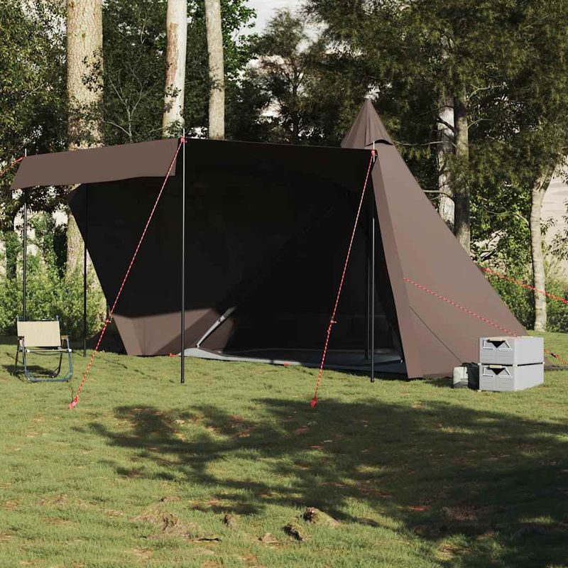 Sport si Outdoor - Camping - Corturi camping - Cort de familie Tipi pentru 8 persoane, maro, impermeabil - Infinity.ro