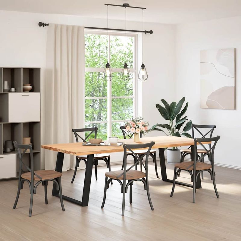 Casa si Gradina - Mobilier - Feronerie si accesorii mobila - Picioare pentru masa in forma U 2 buc Negru 90x(72-73) cm Otel - Infinity.ro