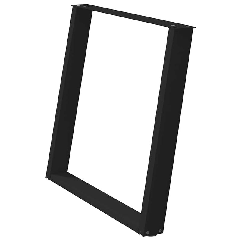 Casa si Gradina - Mobilier - Feronerie si accesorii mobila - Picioare pentru masa in forma U 2 buc Negru 90x(72-73) cm Otel - Infinity.ro