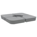 Casa si Gradina - Gradina si terasa - Umbrele si pavilioane - Umbrele - Set baza de umbrela soare 4 piese pentru suport cruce 100 kg PP, gri deschis - Infinity.ro