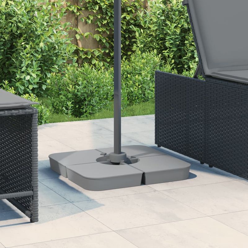 Casa si Gradina - Gradina si terasa - Umbrele si pavilioane - Umbrele - Set baza de umbrela soare 4 piese pentru suport cruce 100 kg PP, gri deschis - Infinity.ro