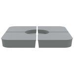Casa si Gradina - Gradina si terasa - Umbrele si pavilioane - Umbrele - Set baza de umbrela soare 4 piese pentru suport cruce 100 kg PP, gri deschis - Infinity.ro