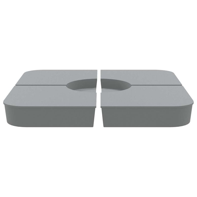 Casa si Gradina - Gradina si terasa - Umbrele si pavilioane - Umbrele - Set baza de umbrela soare 4 piese pentru suport cruce 100 kg PP, gri deschis - Infinity.ro