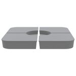 Casa si Gradina - Gradina si terasa - Umbrele si pavilioane - Umbrele - Set baza de umbrela soare 4 piese pentru suport cruce 100 kg PP, gri deschis - Infinity.ro