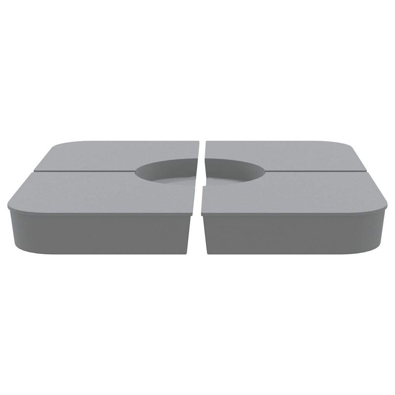 Casa si Gradina - Gradina si terasa - Umbrele si pavilioane - Umbrele - Set baza de umbrela soare 4 piese pentru suport cruce 100 kg PP, gri deschis - Infinity.ro