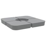 Casa si Gradina - Gradina si terasa - Umbrele si pavilioane - Umbrele - Set baza de umbrela soare 4 piese pentru suport cruce 100 kg PP, gri deschis - Infinity.ro