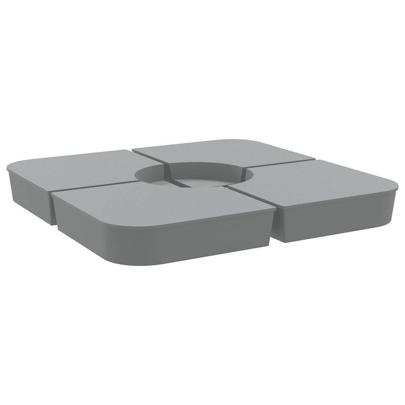 Casa si Gradina - Gradina si terasa - Umbrele si pavilioane - Umbrele - Set baza de umbrela soare 4 piese pentru suport cruce 100 kg PP, gri deschis - Infinity.ro