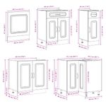 Casa si Gradina - Mobilier - Comode si corpuri - Corpuri bucatarie - Set dulap de bucatarie 11 piese „Kalmar” lemn negru prelucrat - Infinity.ro