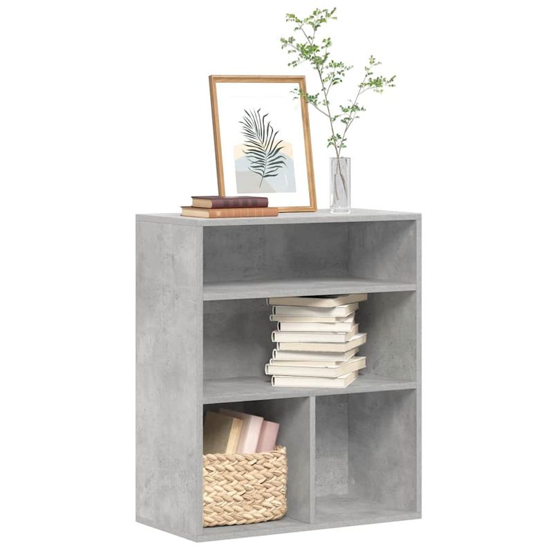 Casa si Gradina - Mobilier - Biblioteci si rafturi - Biblioteci - Biblioteca, gri beton, 60x30x71,5 cm, lemn prelucrat - Infinity.ro