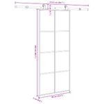 Casa si Gradina - Constructii - Usi interior, exterior si garaj - Usi garaj - Usa glisanta cu set feronerie, 90x205 cm, sticla ESG/aluminiu - Infinity.ro