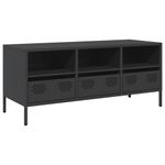 Casa si Gradina - Mobilier - Comode si corpuri - Comode - Dulap TV, negru, 101,5x39x43,5 cm, otel laminat la rece - Infinity.ro
