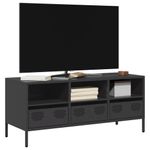 Casa si Gradina - Mobilier - Comode si corpuri - Comode - Dulap TV, negru, 101,5x39x43,5 cm, otel laminat la rece - Infinity.ro