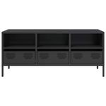 Casa si Gradina - Mobilier - Comode si corpuri - Comode - Dulap TV, negru, 101,5x39x43,5 cm, otel laminat la rece - Infinity.ro
