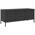 Casa si Gradina - Mobilier - Comode si corpuri - Comode - Dulap TV, negru, 101,5x39x43,5 cm, otel laminat la rece - Infinity.ro