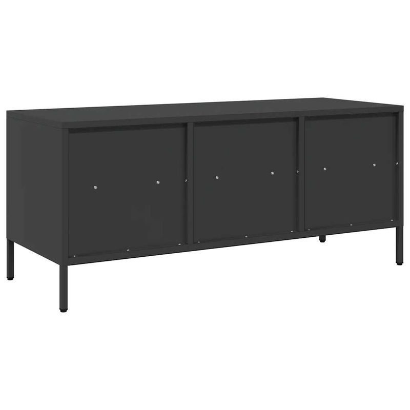 Casa si Gradina - Mobilier - Comode si corpuri - Comode - Dulap TV, negru, 101,5x39x43,5 cm, otel laminat la rece - Infinity.ro