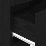 Casa si Gradina - Mobilier - Comode si corpuri - Noptiere - Noptiere 2 buc cu 2 sertare Negru 36x36x68 cm - Infinity.ro