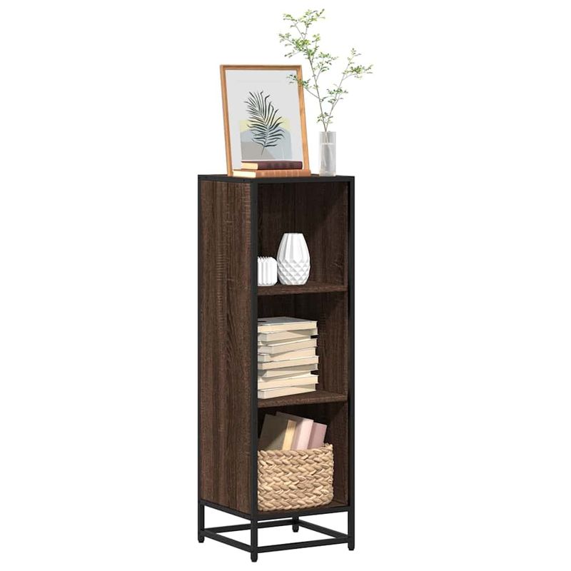 Casa si Gradina - Mobilier - Biblioteci si rafturi - Biblioteci - Biblioteca, stejar maro, 33,5x33x107,5 cm, lemn prelucrat - Infinity.ro