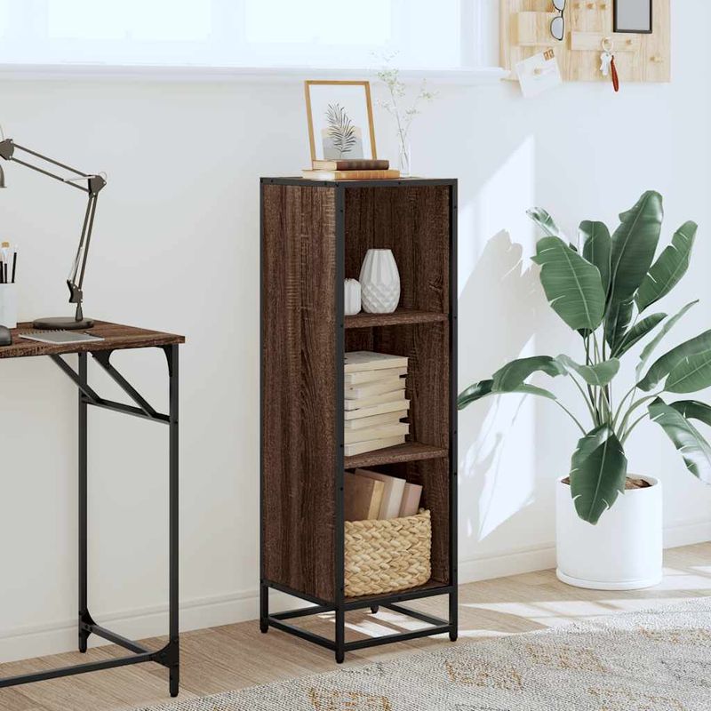 Casa si Gradina - Mobilier - Biblioteci si rafturi - Biblioteci - Biblioteca, stejar maro, 33,5x33x107,5 cm, lemn prelucrat - Infinity.ro
